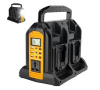 350 W Inverter for Dewalt Li-Ion Batteries 18 V 20 V Max 60 V Inverter Generators Supply 4-Port DC 20 V to AC 110 ~ 120 V with LED Light, 3