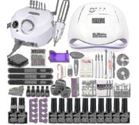 35000rpm Nail Art Kit With 120w/54w Led Nail Lamp 40/30/20/10 Colors Uv Polishing Gel Polishing Nail Art Kitcombo1-(,)(,)