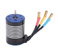 3500KV RC Sensorless Brushless Motor, Waterproof Electric Motor for 1/10 RC Car, High Performance Aluminum Alloy Motor with 4mm Golden Banana Plug, Ultra Lightweight Design for Max