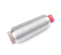 3500m Polyester Embroidery Thread for Badge, Uniform, Hand Embroidery, Cross Stitch, Knitting and Quilting (1 silver)