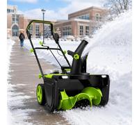 3500W Brushless Snow Thrower for Driveways And Paths 2Batteries