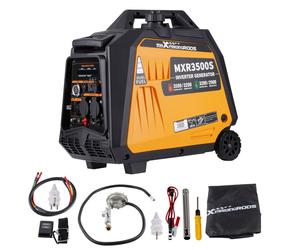 3500W Peak / 3200W Running Dual-Fuel Portable Inverter Generator with Electric Start - Petrol/LPG, Quiet & Lightweight