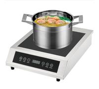 3500w Portable Electric Induction Hob, Commercial Induction Cooktop Load Capacity 110lb, 9 Power Levels Induction Cooktop, Professional Ceramic Portable Stainless Steel Hot Plate With 4 Hours Timer