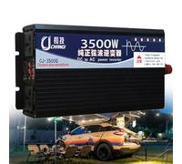3500W Pure Sine Wave Inverter Charger DC to AC 110V/220V, Low Frequency Solar Power Inverter for Trucks, Homes, Vehicles, 12V/24V/48V/60V/72V, High Efficiency, Durable
