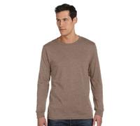 3501 Bella + Canvas Men'S Jersey Long-Sleeve T-Shirt Heather Brown Large
