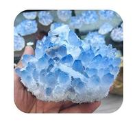 350g-500g Blue White Crystal Cluster Quartz Samples Stone for collecction 1pc