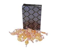 350g Rectangular Box Royal Blue & Gold Pattern of Barley Sugar Sweets
