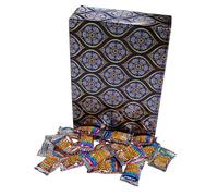 350g Rectangular Box Royal Blue & Gold Pattern of Toxic Waste Nuclear Fusion Super Sour Sweets