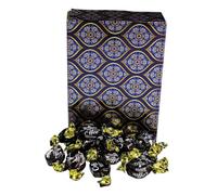 350g Rectangular Box Royal Blue & Gold Pattern of Walkers Coffee Toffee Sweets