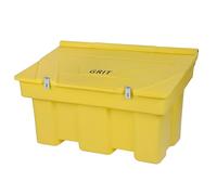 350L Yellow Grit Salt Bin Stackable Lockable Heavy Duty Containers 126x75x71CM