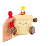 350ml/12oz ceramic smiley face gourd toot cup home fresh personality drinking utensils-Brown+Sugar-Coated Berry.