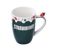 350ml/12oz ceramic three-dimensional berry cute cup home simple creative drinking utensils-green.
