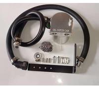 350ml Aluminum Oil Catch Can Polished Oil Separator Tank Compatible with Ford F150 2.7EB 3.5EB 5.0L Passenger Side 2011-2021, Expedition 3.5L EcoBoost 2018-2021, Raptor 3.5L Ecoboost 2017-2021,Silver