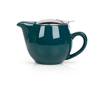 350ML Ceramic Teapot with Infuser Removable,Tea Pot Infusers for Loose Teas,Small Teapot with Lid for Blooming & Loose Leaf Tea,Ideal for Daily Drinking At Home Or in The Office(Dark Green)