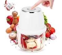 350ml Chopper Electric with 6 Sharp Blades USB Charging Garlic Mincer Crusher, Mini Food Processor, And Baby Food Portable Blender Recharge Portable Food Blender for Car
