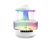 350ml Cloud Humidifier Bluetooth Speaker Aromatherapy Diffuser, Waterfall Lamp, Rain Sounds, Multiple Color Lights Air Humidifier for Bedroom