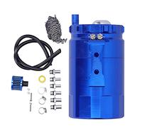 350ml Oil Catch Can Kit Universal Aluminum Alloy Oil Reservoir Tank Engine Oil Catch Can with Accessories for Most Cars and Small Motorcycles (Blue)