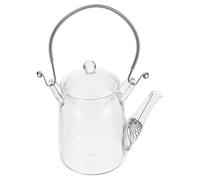 350ml Stainless Steel Glass Tea Kettle with Lid and Ergonomic Handle | Appearance, Smooth Grinding, Fridge Friendly, Comfortable Carrying, Suitable for Herbal Tea, Wine, Kitchen and Office