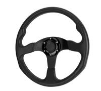 350mm/14in Racing Car Sport Steering Wheel Deep Dish 6 Bolts Universal Modified Racing Steering(Black)