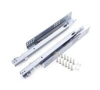 350mm Soft Close Drawer Slides Heavy Duty Roller Bearing Runners for Under Desk & Shelf Smooth Hidden Slide Drawer Guide Rail 50kg Capacity Easy Installation