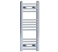 350mm Wide Chrome Heated Bathroom Towel Rail Radiator For Central Heating Designer UK (350mm x 800mm (h))