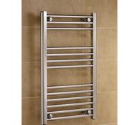 350mm Wide x 800mm high Heated Towel Rail Radiator Straight Flat Chrome Bathroom Warmer Radiator Rack Central Heating