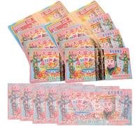 350pcs Ancestor Money Paper Funeral Banknotes, 10 Books Chinese Sacrifice | Bright Double-Sided Printing, Vivid Colours, Easy Burning Sheets for Temple Attendees, Ritual Practitioners and Random Style