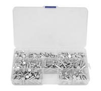 350pcs M4 Flat Head Solid Aluminum Rivets