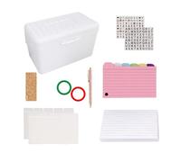 350Sheets Pocket Notepads Note Paper and Colored Note Card Set with Sticker Binder Divider Binder Rings Pen Storage Case Card Organizers