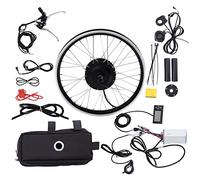 350W 20'' E-bike Conversion Kit Front Wheel 36V Electric Bicycle Conversion Kit Brushless Gear Series Hub Motor 300rpm Electric Bicycle Kit Max 28km/h with LCD Meter