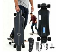 350w All-Terrain Electric Longboard, Electric Skateboards-Up To 8/15/22/30km Range,4-Speed Lcd Remote, For Commuters/Beginners