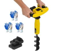 350W Cordless Fence Post Auger, Electric Post Hole Digger with 2 Batteries, Forward & Reverse Rotation, Portable Ground Drill for Garden Planting, Fencing & DIY Landscaping