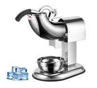 350W Electric Ice Crusher Shaver, 1400R/min Slushy Maker with 2/4/6-Blade Knife & Taller Body Design, Dual-Cover Protection Breaker Commercial Snow Cone Maker for Bars Cafes Snack Stands 4 Knife