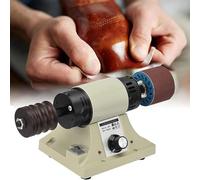 350W Electric Leather Burnishing Machine, 0-8000RPM Leather Edge Grinding Machine, AC220V/50Hz Electric Sander Polisher, with Connecting Rods/Sandpaper/Wrenches, for All Vegetable Tanned Leather