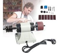 350W Leather Polishing Machine, Electric Sander Polisher, Leather Edge Grinding Machine with Flexible Shaft Handle, 0-8000RPM Bench Grinder Polisher