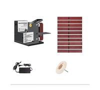 350W Mini Electric Belt Sander Stepless Speed Regulation Stone Metal Polishing Grinding Machine Cutter Sharpener Grinder - Adjustable Speed(A)