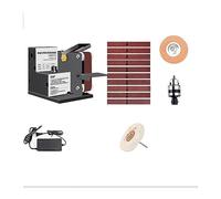 350W Mini Electric Belt Sander Stepless Speed Regulation Stone Metal Polishing Grinding Machine Cutter Sharpener Grinder - Adjustable Speed(B)