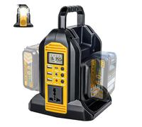 350W Pure Sine Wave Power Inverter compatible with DEWALT 18V XR Battery,2-Slot Portable Generator with 3 USB-A, 1 USB-C and LED Display, DC 18V to AC 230V/240V, for outdoor, Camping, Home, workship