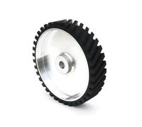 350x75mm/100mm Grooved Rubber Contact Wheel Belt Grinder Dynamically Balanced(350x100mm,for 6202)