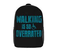 351 Backpack Funny Wheelchair Design Adult Backpacks Casual Handbags Colorful School Bag For School, Travel, Work, 43X32X14Cm