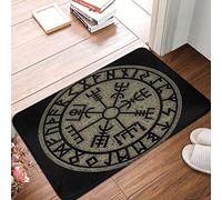 351 Bath Mat 40X60Cm Vikings Norse Mythology Pagan Symbol Entrance Rug Soft Floor Door Mat Non-Slip Decor Door Mat For Garden, Kitchen, Bedroom