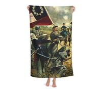 351 Bath Towel Oil Paint American Civil War 80X130Cm Bathroom Towel Folded Sand Proof Towels Quick Dry Shower Towel For Beach Gym Swimming