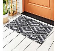 351 Entrance Rug 40X60Cm Black White Greek Key Modern Geometric Pattern Office Use Mat Washable Decor Door Mat Machine Washable Door Mat For Kitchen, Hallway, Entrance