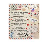 351 Flannel Blanket Fluffy Fleece Blanket Anti Pilling Sofa Throw For Child Bed Kids Love Letter Quilt To My Dau-Ghter From Mom & Dad, Never Give Up The Beautiful Dreams You Have L