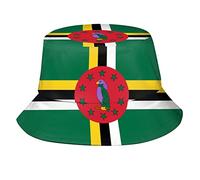 351 Men Women Bucket Hat Flag of Dominica Fisherman Beach Sun Cap Breathable Fishing Hat Sun Protective Camping Caps for Summer Travel Hiking
