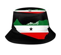 351 Men Women Sun Hat Somaliland Terrain Map Fisherman Beach Sun Cap Durable Travel Hats Foldable Fisherman Hat for Hiking Travel Fishing
