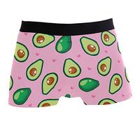 351 Mens Boxer Shorts Avocado Heart Fruit Pink Boxer Briefs Comfortable Men'S Boxer Brief Classic Fit Boxer Briefs Shorts For Gift, Lover, Dad M