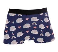 351 Men'S Briefs Cute Hedgehog Flower Rainbow Boxer Briefs Shorts Funny Boxer Pants Comfort Boxers Briefs For Husband, Lover, Dad L