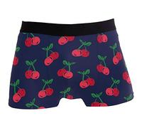 351 Underwear-Boxer Shorts Cherry Fruits Blue Stretch Boxer Comfort Boxer Briefs Personalised Mens Boxers Shorts For Boy, Dad, Lover M