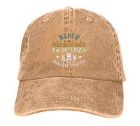 351 Women Men Baseball Cap, Never Underestimate an Old Man with A Mobility Scooter Dad Cap Low Profile Sports Hat Adjustable Cowboy Cap for Summer Running Hip Hop